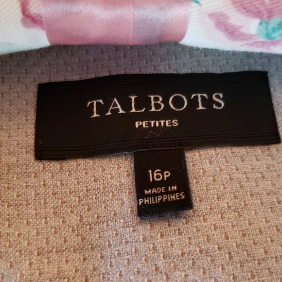 Talbots light gray blazer sz 16P - Picture 6 of 7